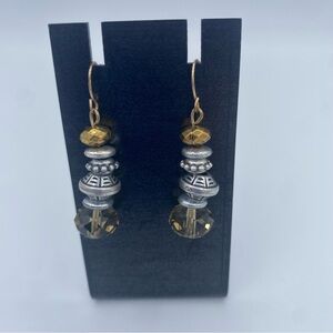 Gold and Silver Dangle Earrings